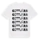 White t-shirt med Gettjärn ordlek t-shirt