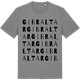 Mid Heather Gray t-shirt med Gibraltar ordlek t-shirt