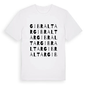Gibraltar ordlek t-shirt – ekologisk bomull t-shirt från PinShirt