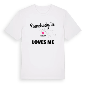 Någon i Gillby älskar mig t-shirt – ekologisk bomull t-shirt från PinShirt