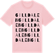 Pink Cotton t-shirt med Gilldalen ordlek t-shirt