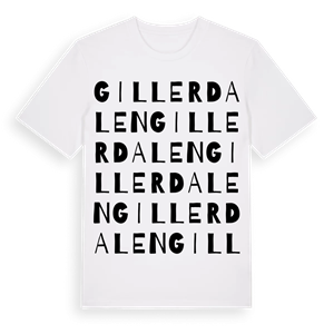 Gillerdalen ordlek t-shirt – ekologisk bomull t-shirt från Pinshirt