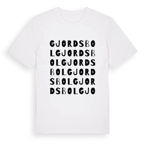 Gjordsbol ordlek t-shirt – ekologisk bomull t-shirt från PinShirt