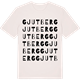 Vintage White t-shirt med Gjutberg ordlek t-shirt