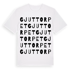 Gjuttorpet ordlek t-shirt – ekologisk bomull t-shirt från PinShirt