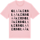 Pink Cotton t-shirt med Glaåkern ordlek t-shirt