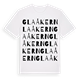 White t-shirt med Glaåkern ordlek t-shirt