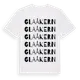 White t-shirt med Glaåkern ordlek t-shirt