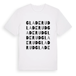 Gladerud ordlek t-shirt – ekologisk bomull t-shirt från PinShirt