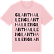 Pink Cotton t-shirt med Glanthallen ordlek t-shirt