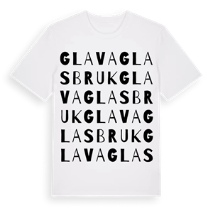 Glava glasbruk ordlek t-shirt – ekologisk bomull t-shirt från PinShirt