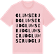Pink Cotton t-shirt med Glumserud ordlek t-shirt