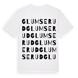 Glumserud ordlek t-shirt – ekologisk bomull t-shirt från PinShirt
