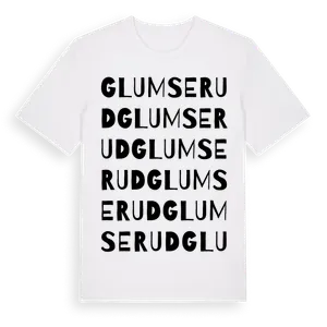Glumserud ordlek t-shirt – ekologisk bomull t-shirt från Pinshirt