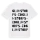 White t-shirt med Glumstorps-Ed ordlek t-shirt