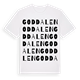 White t-shirt med Goddalen ordlek t-shirt