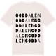 Vintage White t-shirt med Goddalen ordlek t-shirt