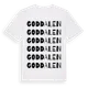 White t-shirt med Goddalen ordlek t-shirt