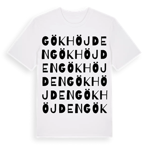 Gökhöjden ordlek t-shirt – ekologisk bomull t-shirt från PinShirt