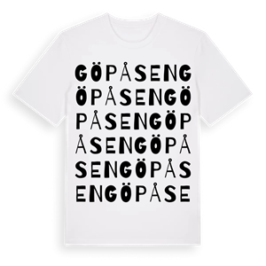 Göpåsen ordlek t-shirt – ekologisk bomull t-shirt från PinShirt