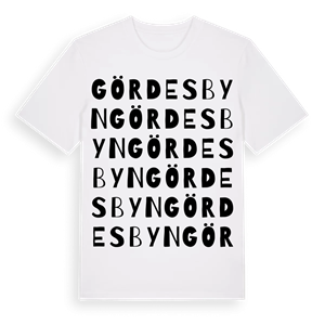 Gördesbyn ordlek t-shirt – ekologisk bomull t-shirt från PinShirt