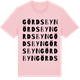 Pink Cotton t-shirt med Gördsbyn ordlek t-shirt