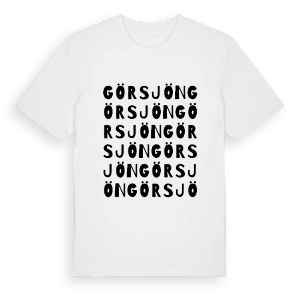 Görsjön ordlek t-shirt – ekologisk bomull t-shirt från PinShirt