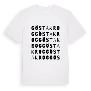 Göstakrog ordlek t-shirt – ekologisk bomull t-shirt från PinShirt