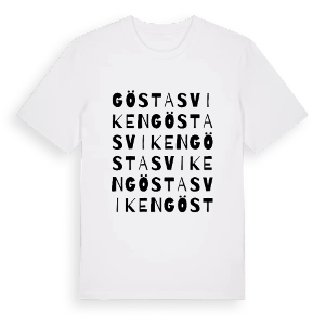 Göstasviken ordlek t-shirt – ekologisk bomull t-shirt från PinShirt