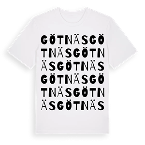 Götnäs ordlek t-shirt – ekologisk bomull t-shirt från PinShirt