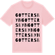 Pink Cotton t-shirt med Gottersbyn ordlek t-shirt