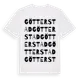 White t-shirt med Götterstad ordlek t-shirt