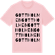 Pink Cotton t-shirt med Gottholmen ordlek t-shirt