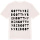 Vintage White t-shirt med Gottmyren ordlek t-shirt
