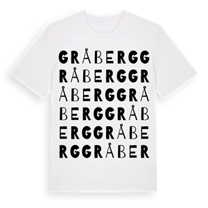 Gråberg ordlek t-shirt – ekologisk bomull t-shirt från PinShirt