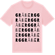 Pink Cotton t-shirt med Gråberg ordlek t-shirt