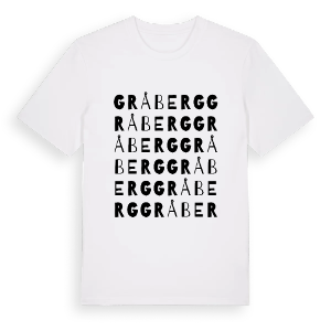 Gråberg ordlek t-shirt – ekologisk bomull t-shirt från PinShirt