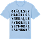 Blue Soul t-shirt med Grällsbyn ordlek t-shirt