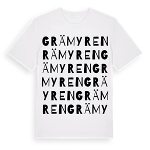 Grämyren ordlek t-shirt – ekologisk bomull t-shirt från Pinshirt