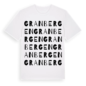 Granbergen ordlek t-shirt – ekologisk bomull t-shirt från PinShirt
