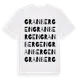 White t-shirt med Granbergen ordlek t-shirt