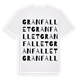 White t-shirt med Granfallet ordlek t-shirt