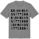 Mid Heather Gray t-shirt med Granholmssätter ordlek t-shirt