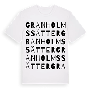 Granholmssätter ordlek t-shirt – ekologisk bomull t-shirt från PinShirt