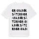 White t-shirt med Granknölsätern ordlek t-shirt