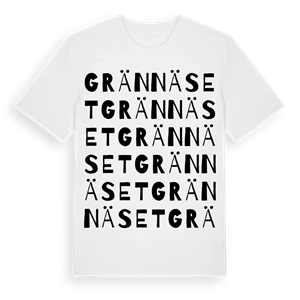 Grännäset ordlek t-shirt – ekologisk bomull t-shirt från PinShirt