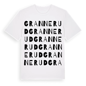 Grannerud ordlek t-shirt – ekologisk bomull t-shirt från PinShirt