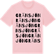 Pink Cotton t-shirt med Gränsjön ordlek t-shirt
