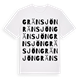 White t-shirt med Gränsjön ordlek t-shirt