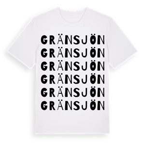 Gränsjön ordlek t-shirt – ekologisk bomull t-shirt från PinShirt
